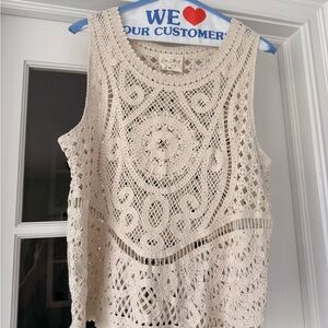 Easy Clothes Cotton Crochet Tank Top